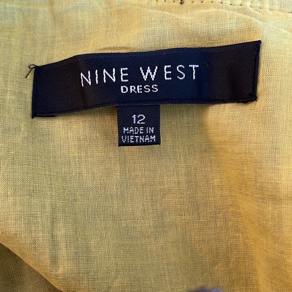 ❤️ Nine West Gunmetal Ruffle Front Sheath Dress - Picture 6 of 9